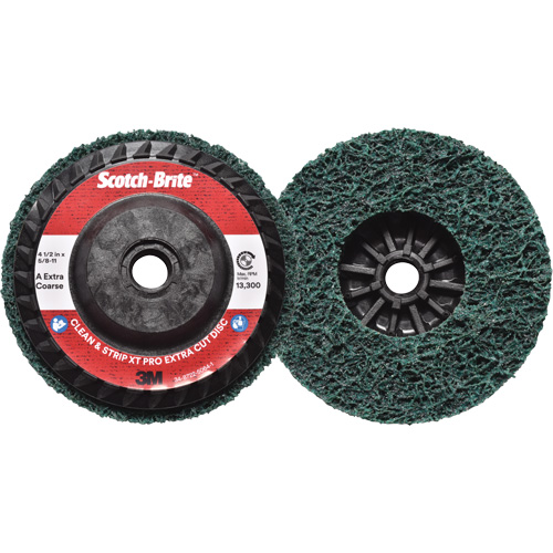 Disque extra coupe  Clean and Strip  XT Pro Scotch-Brite, 4-1/2" dia., Grain Extra grossier, Oxyde d'aluminium Chandler Sales