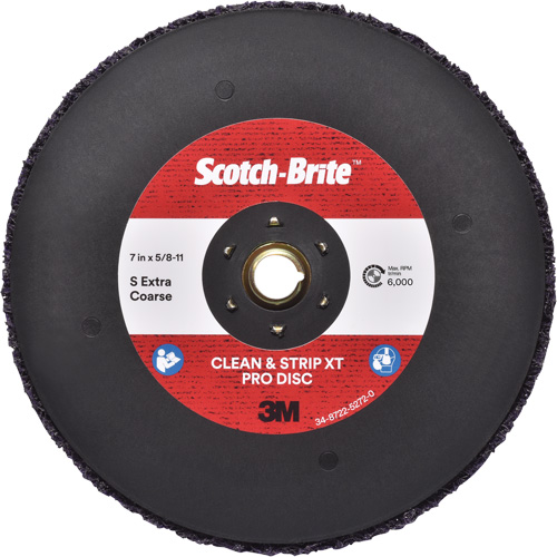 Scotch-Brite Clean & Strip XT Pro Disc, 7" Dia., Extra Coarse Grit, Silicon Carbide Chandler Sales