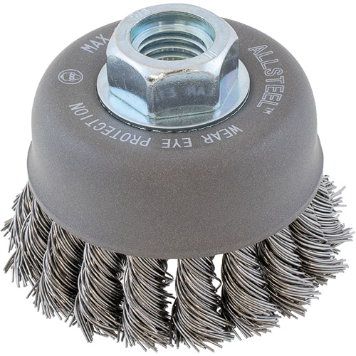 Brosse m&eacute;tallique ALLSTEEL, 3" dia. x 5/8"-11 arbre Chandler Sales