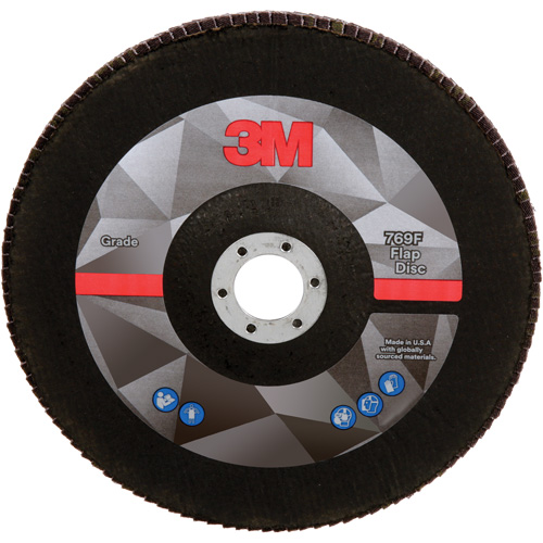Disque &agrave; lamelles &agrave; changement rapide 769F, 7" x 5/8"-11, Type 27, Grain 40+, Oxyde d'aluminium/C&eacute;ramique Chandler Sales