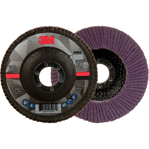 769F Quick Change Flap Disc, 4-1/2" x 7/8", Type 27, 80+ Grit, Ceramic Chandler Sales