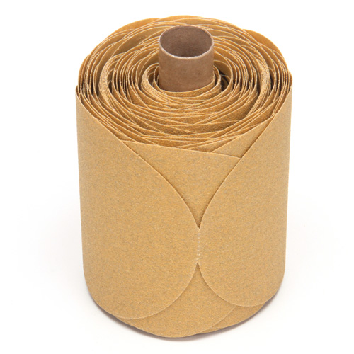 Stikit Gold Paper 216U Disc Roll, Aluminum Oxide, 5" W x 52' L, P80 Grit Chandler Sales