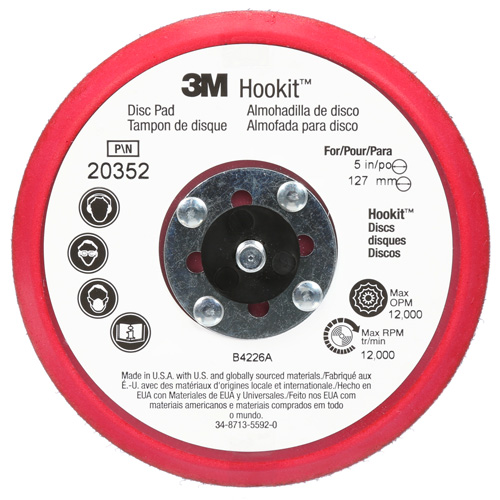 Tampon d'appoint &agrave; profil bas pour disque Hookit Chandler Sales
