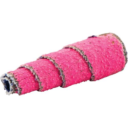 R928 Tapered Spiral Roll, 80 Grit, 1/2" Dia., Ceramic Alumina, 1-1/2" L, 1/8" Arbor Chandler Sales