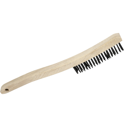 3LH Hand Scratch Brush, Carbon Steel, 3 x 19 Wire Rows, 13-3/4" Long Chandler Sales