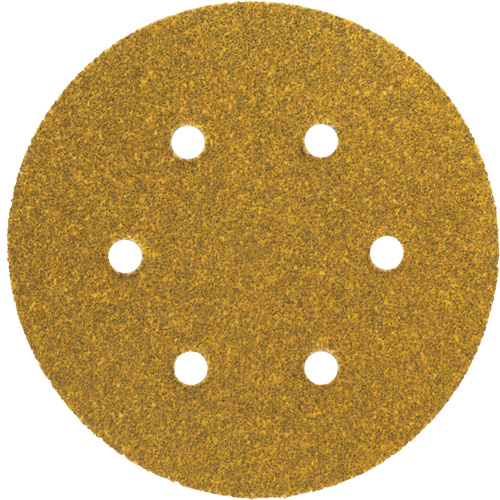 Disque de ponçage en papier autoagrippant avec aspiration Gold Reserve A296, dia 5", Grain P220/Fin, Oxyde d'aluminium, Poids C Chandler Sales