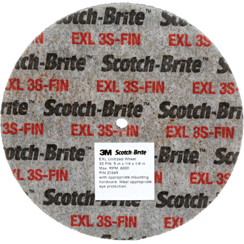 Scotch-Brite EXL Unitized Wheel, 2" x 1/4", 1/4" Arbor, Fine Grit, Silicon Carbide Chandler Sales