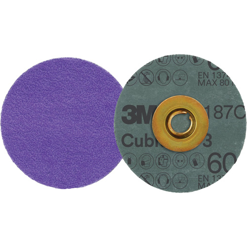 Cubitron 3 Roloc Fibre Disc, 3" Dia., 60+ Grit, Ceramic Chandler Sales