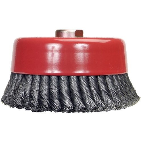 Knotted Wire Cup Brush, 6" Dia. x 5/8"-11 Arbor Chandler Sales