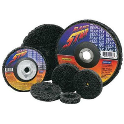 Disque &agrave; moyeu d&eacute;port&eacute; non tiss&eacute; pour d&eacute;capage rapide Bear-Tex, 4-1/2" dia., Grain Extra grossier, Carbure de silicium Chandler Sales
