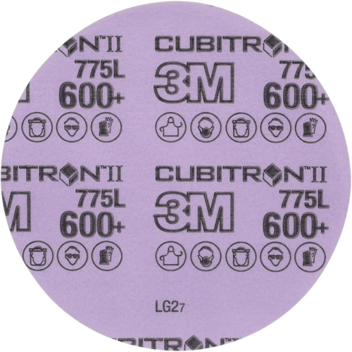 Cubitron II Hookit Film Disc, 5" Dia., 600+ Grit, Ceramic, 3 mil Chandler Sales