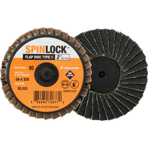 SPINLOCK Flap Disc, 2" x 40 Grit, Aluminum Oxide Chandler Sales