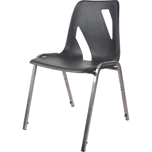 Chaise empilable, Vinyle, Hauteur 31", Capacit&eacute; 275 lb, Noir Chandler Sales