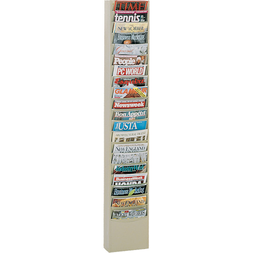 Porte-documents, Mural, 20 fentes, Acier, 9-3/4" la x 4-1/8" p x 58" h Chandler Sales