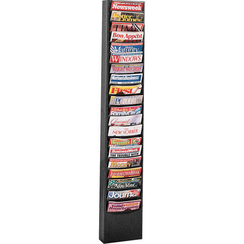 Pr&eacute;sentoirs, Stationnaire, 20 fentes, Acier, 13-1/8" la x 4-1/8" p x 58 1/2" h Chandler Sales