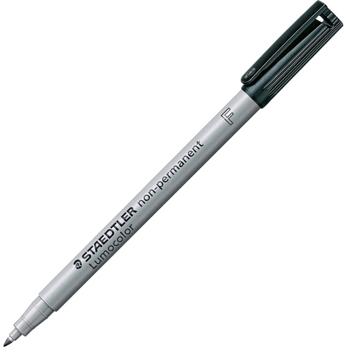 Lumocolor&reg; Non Permanent Fine Tip Black Marker, Black, Fine Tip Chandler Sales