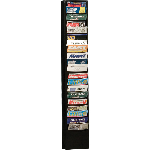 Pr&eacute;sentoirs, Stationnaire, 20 fentes, Acier, 9-3/4" la x 4-1/8" p x 58" h Chandler Sales