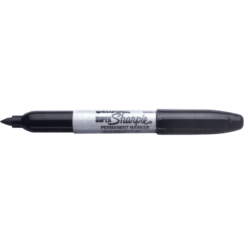 Marqueurs permanents - Super, Noir, Pointe Fin Chandler Sales