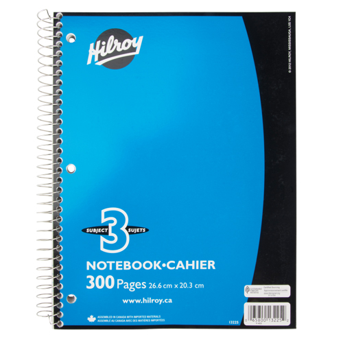 3 Subject Spiral Notebook Chandler Sales