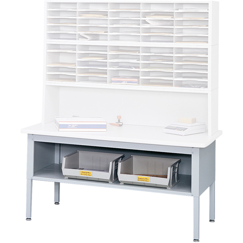Mobilier E-Z Sort pour la salle du courrier- Tables de tri avec tablette-Dessus de table, 60" la x 28" p x 36" h, Stratifi&eacute; Chandler Sales