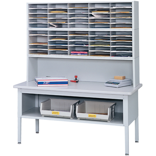Mobilier E-Z Sort pour la salle du courrier- Tables de tri avec tablette-Dessus de table, 60" la x 28" p x 36" h, Stratifi&eacute; Chandler Sales