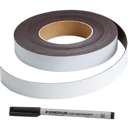 Write-On Magnetic Label, Magnetic, 600" L x 1" W Chandler Sales