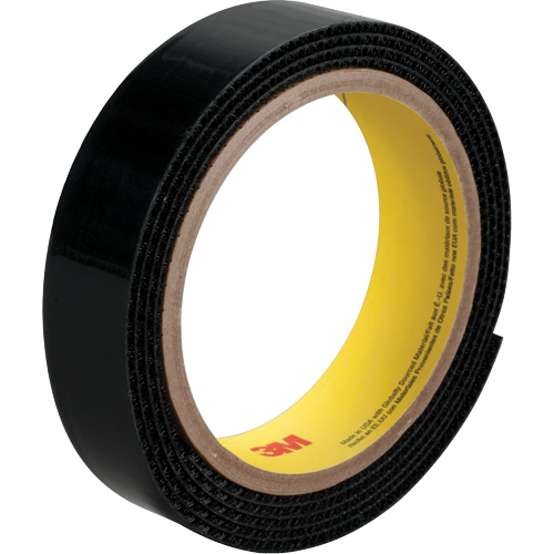 Fixation SJ3527N, Boucle, 50 vg x 1", Adh&eacute;sif, Noir Chandler Sales