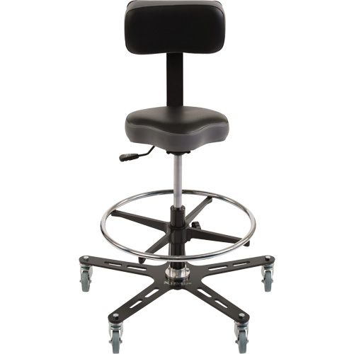 Chaise ergonomique TF150, Ajustable, Vinyle Si&egrave;ge, Noir Chandler Sales