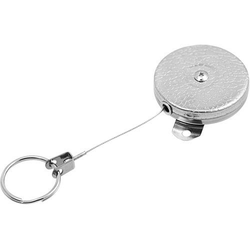 Porte-cl&eacute;s autor&eacute;tractables #487-HD, Chrome, C&acirc;ble 48", Fixation Support pour montage Chandler Sales