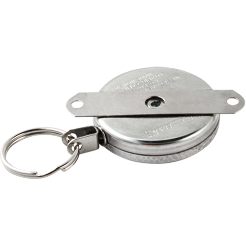 Porte-cl&eacute;s autor&eacute;tractables #487-HD, Chrome, C&acirc;ble 48", Fixation Support pour montage Chandler Sales