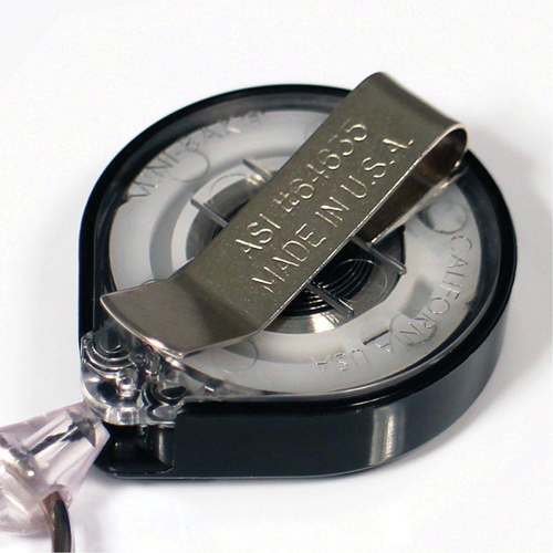 Retractable Mini-Bak&reg; ID Badge Holders, Plastic, 36" Cable, Belt Clip Attachment Chandler Sales