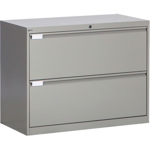 Classeur lat&eacute;ral, Acier, 2 tiroirs, 36" la x 18" p x 27-7/8" h, Gris Chandler Sales
