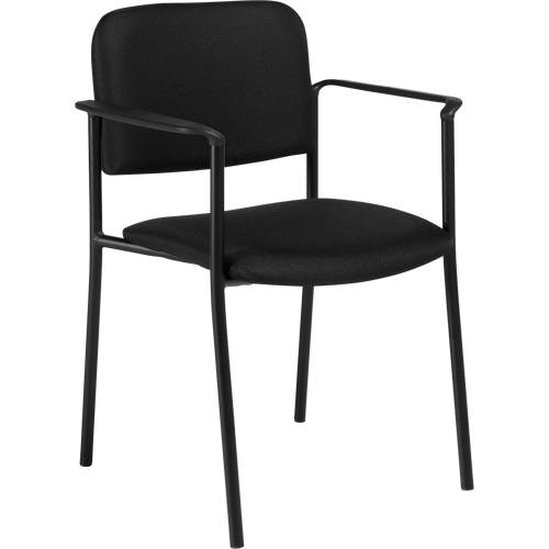 Chaises empilables, Tissu, Hauteur 32", Capacit&eacute; 300 lb, Noir Chandler Sales