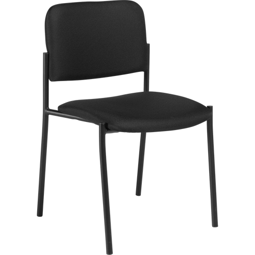 Chaises sans accoudoirs empilables, Tissu, Hauteur 32", Capacit&eacute; 300 lb, Noir Chandler Sales
