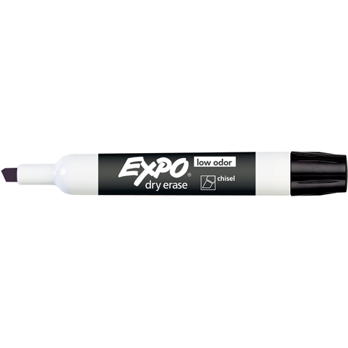 Expo&reg; Whiteboard Marker - Black, Black, Chisel Tip Chandler Sales