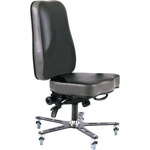 Synergo I Ergonomic Chair, Mobile, Vinyl Seat, Black Chandler Sales