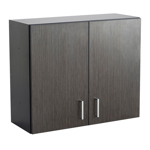 Modular Wall Cabinet, 30" H x 36" W x 15" D, 1 Shelves, Melamine, Asian Night/Black Chandler Sales