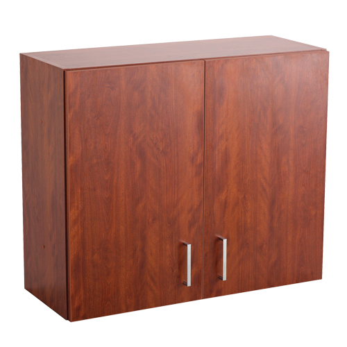 Modular Wall Cabinet, 30" H x 36" W x 15" D, 1 Shelves, Melamine, Mahogany Chandler Sales