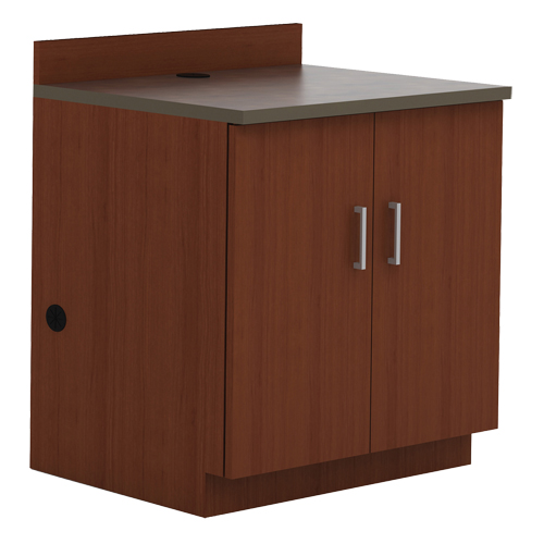 Modular Base Cabinet, Melamine, 2 Shelves, 39" H x 36" W x 25" D, Mahogany Chandler Sales