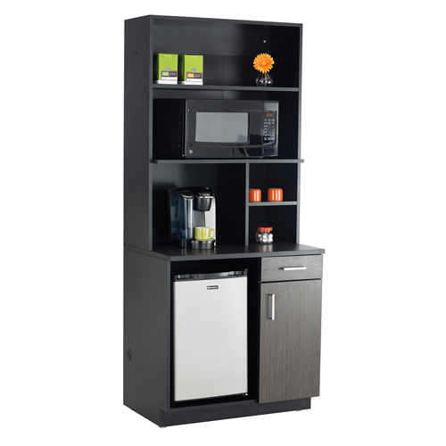 Modular Cabinet, Melamine, 39" H x 36" W x 25" D, Asian Night/Black Chandler Sales