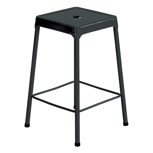 Tabouret en acier pour comptoir Safco, Stationnaire, Fixe, 25", Acier Si&egrave;ge, Noir Chandler Sales