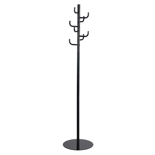 Coat Rack, 68" H, Black, 8 Hook(s) Chandler Sales