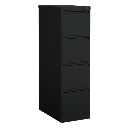 Vertical Filing Cabinet, Steel, 4 Drawers, 15-1/7" W x 25" D x 52" H, Black Chandler Sales