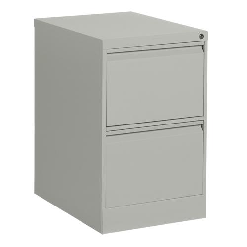 Vertical Filing Cabinet, Steel, 2 Drawers, 18-1/7" W x 25" D x 29" H, Grey Chandler Sales
