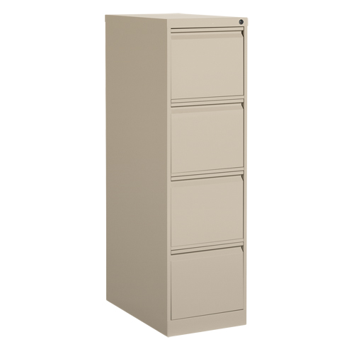Vertical Filing Cabinet, Steel, 4 Drawers, 15-1/7" W x 25" D x 52" H, Beige Chandler Sales