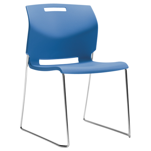Chaise, Plastique, Hauteur 32-1/2", Capacit&eacute; 300 lb, Bleu Chandler Sales