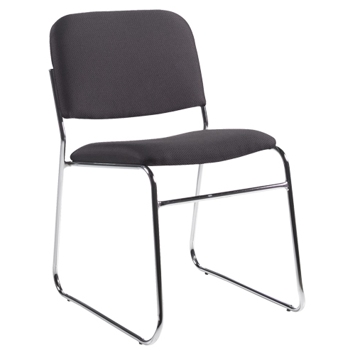 Armless Chair, Fabric, 30" High, 200 lbs. Capacity, Black Chandler Sales