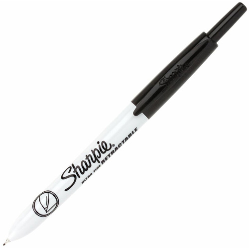 Retractable Permanent Marker, Ultra Fine, Black Chandler Sales