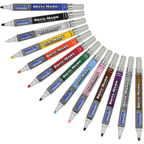 Marqueur &agrave; peinture moyen Brite-Mark, Liquide, Blanc Chandler Sales