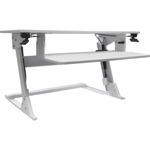 Goya Sit-Stand Workstation, Desktop Unit, 21" H x 35-2/5" W x 24" D, White Chandler Sales